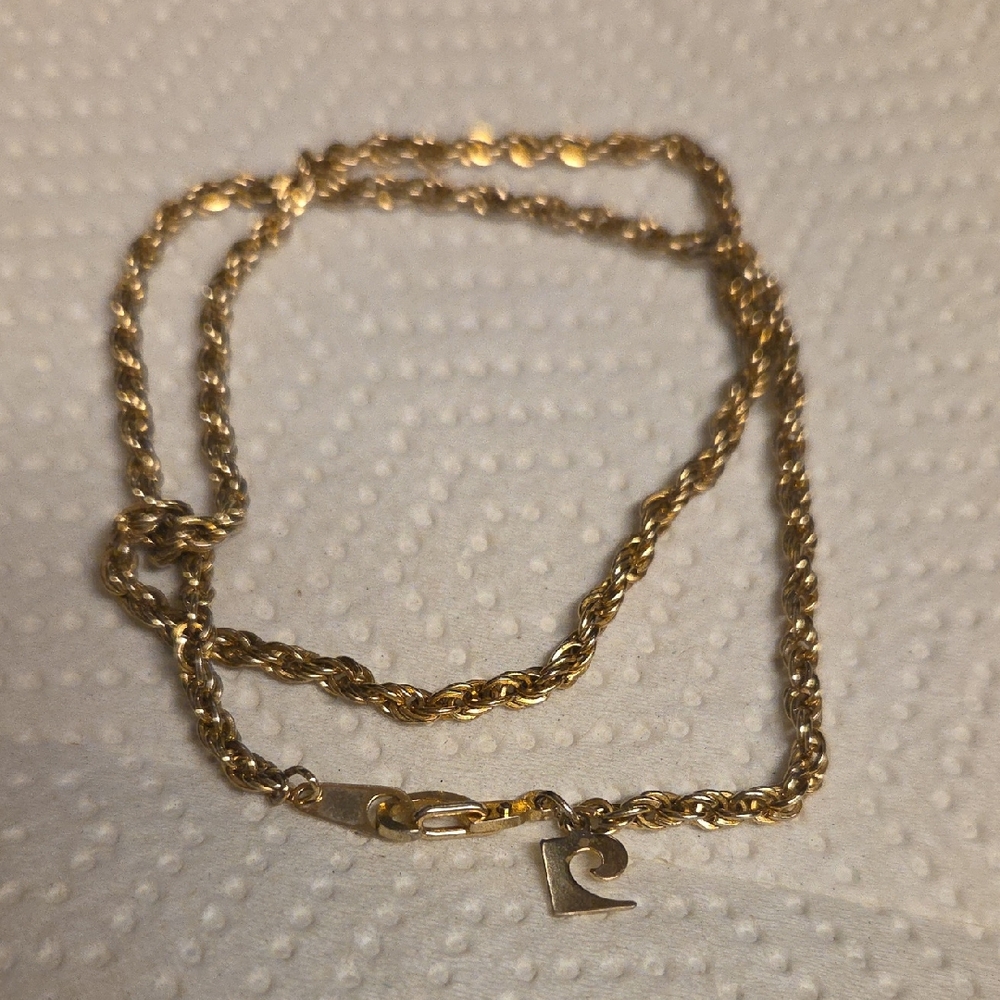 VT/ Pierre Cardin /Gold Tone Rope Chain.